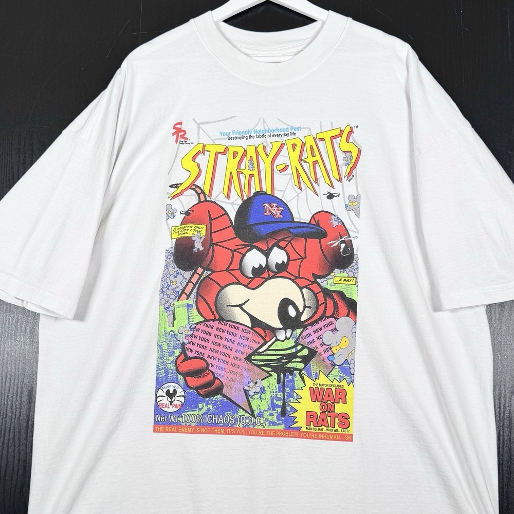 + Stray Rats 'War on Rats' Shirt Comic Book Style - Men's XXL